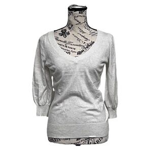 Y2k Vtg Beige Sweater Granola Soft Girl Preppy Coastal Beach M Nautical 2000s